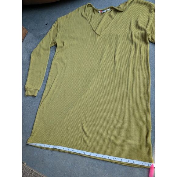 FP Beach Sweater Set Olive Skirt FREE PEOPLE Size Medium UO Ruffle Lagenlook Y2K - Picture 10 of 12